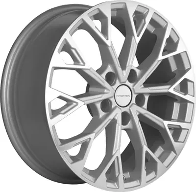 Диск R17 5x114,3 Khomen Wheels KHW1718 7,0J ET45 D67,1 (CX-5/140/X-Trail) F-Silver-FP