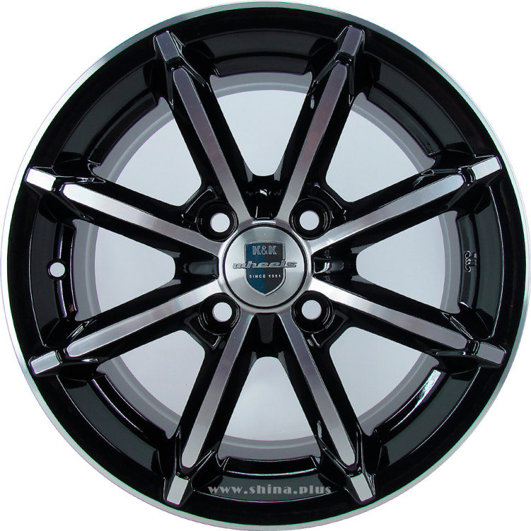 Диск R14 4x100 KC603 Sportline (K&K) 6,0J ET40 D67,1 алмаз-черный