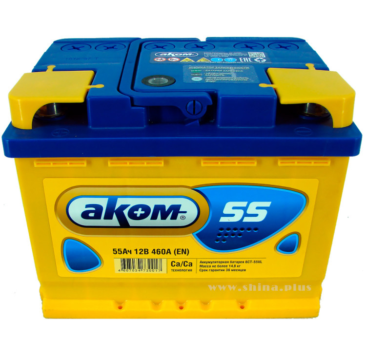 АКБ 55Ah Аком (+п.п.) 500А(EN) 12V