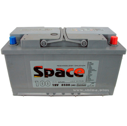 АКБ100Ah Space (о.п+) 850А 12V Евро корпус