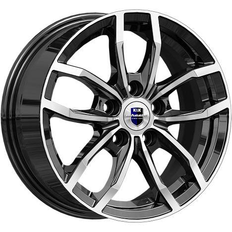 Диск R15 5x100 Фрост (KC1048) K&K 6,5J ET38 D57,1 алмаз черный