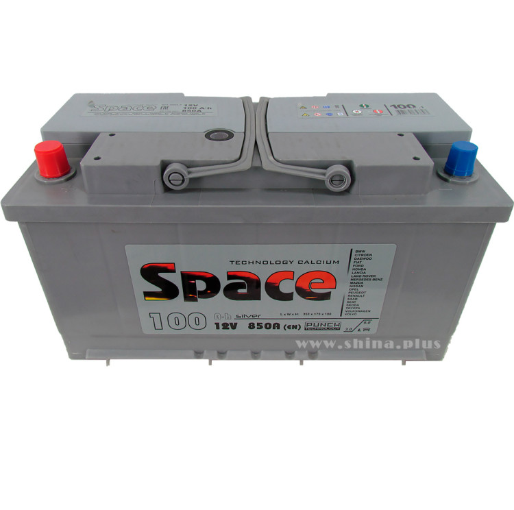 АКБ100Ah Space (+п.п) 850А 12V Евро корпус