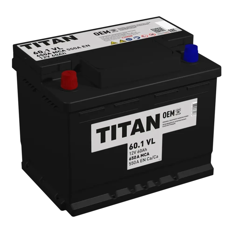 АКБ100Ah Titan Standart (+п.п) 820А (EN) 12V