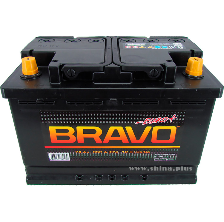 АКБ 74Ah Аком Bravo (о.п+) 650А(EN) 12V