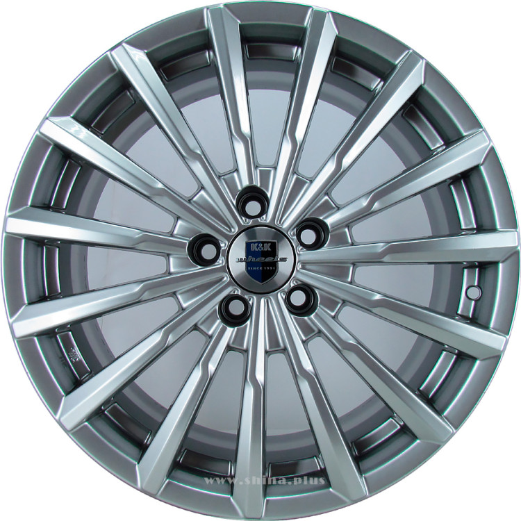 Диск R17 5x105 Акцент K&K 7,0J ET38 D56,6 плат.черн