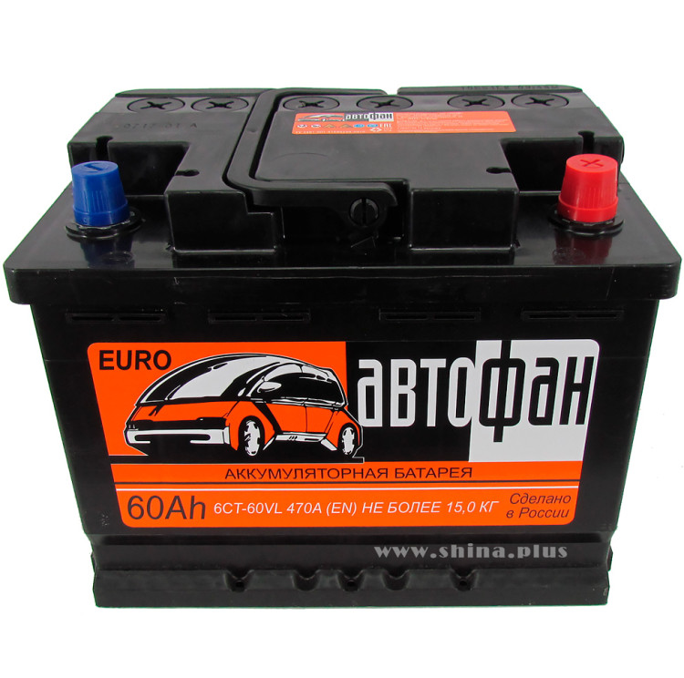 АКБ 60Ah Аком Автофан (о.п+.) 470А(EN) 12V