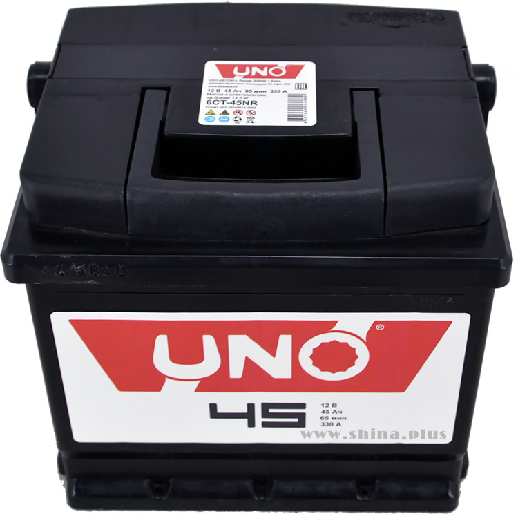 АКБ 45Ah Uno (о.п+) 330A(EN) 12V мал.корпус