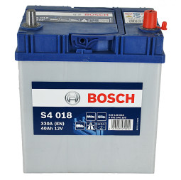 АКБ 40Ah BOSCH S4 018 (540 126 033) о.п 330А (узкие клемы)