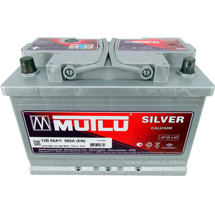 АКБ 66Ah Mutlu SILVER (L3.66.056.B) (+п.п) 560А(EN) 12V