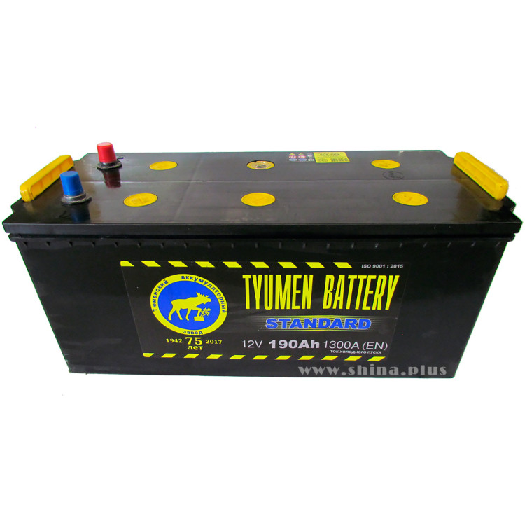 АКБ190Ah Тюменский "Лось" (о.п+) Standart конус 1300А(EN)