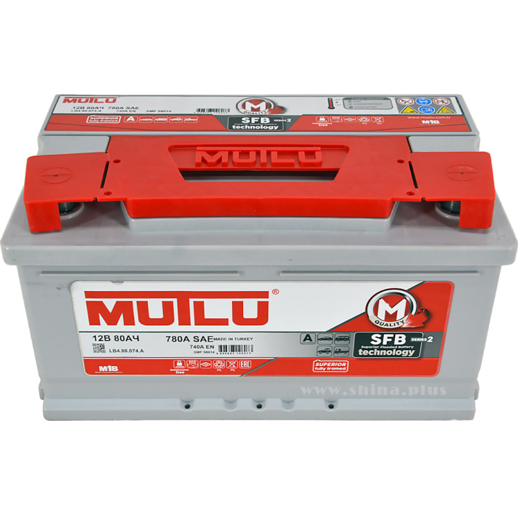 АКБ 80Ah Mutlu (LB4.80.074.A) (о.п+) 740А (EN) 12V низкий