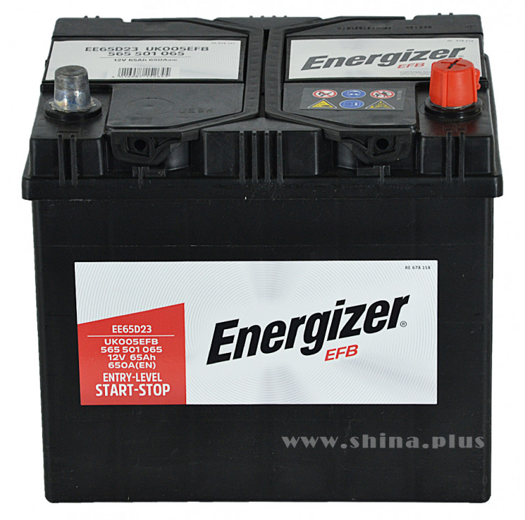 АКБ 65Ah Energizer EFB (565 501 065) Азия (о.п+) 650А