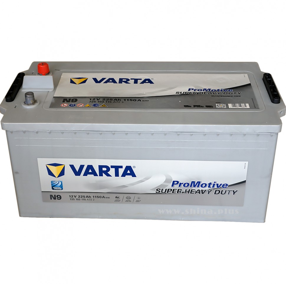 АКБ225Ah Varta 725 103 115 Promotive Silver "N9" (о.п+) (евро/пол) 1150A