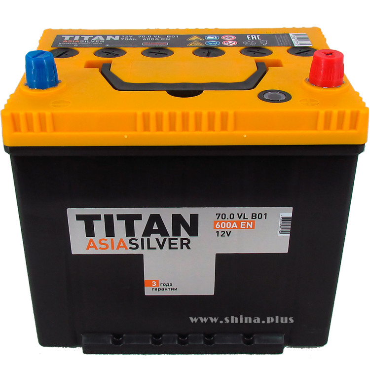 АКБ 70Ah Titan Asia Silver (о.п+) 600A (EN) 12V