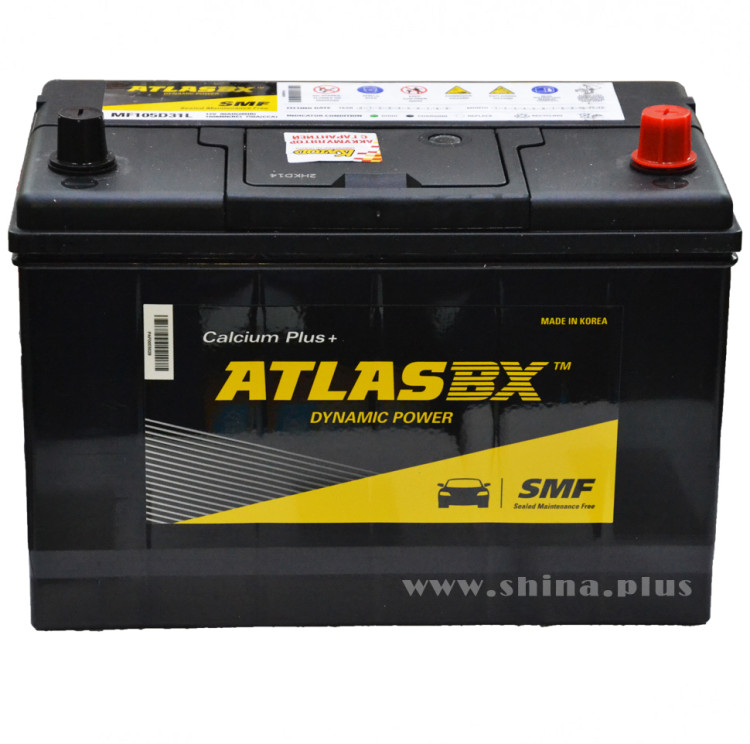АКБ 90Ah AtlasBX Dynamic Power Calcium+ (MF105D31L)  (о.п+) 750А 12V Азия
