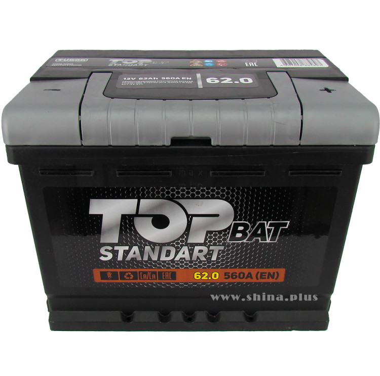 АКБ 62Ah Topbat Standart (о.п.+) 560А (EN) 12V