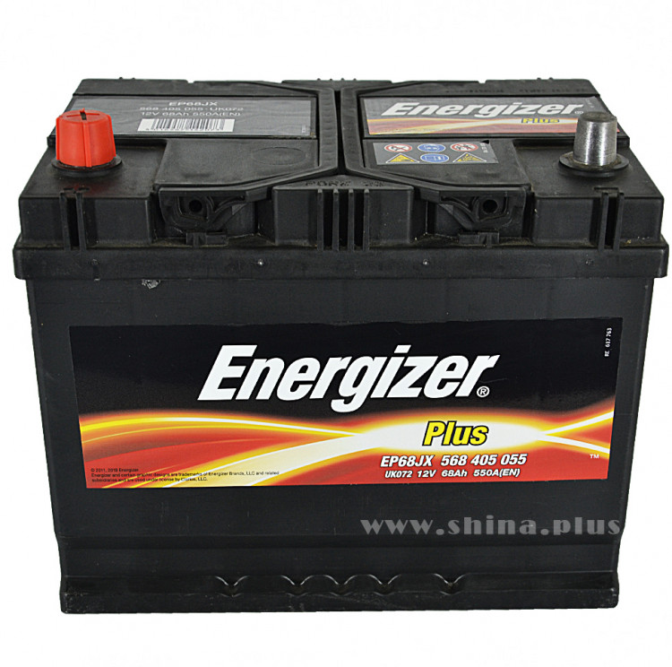 АКБ 68Ah Energizer Plus (568 405 055)  (+п.п) 550A12V