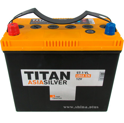 АКБ 57Ah Titan Asia Silver (+п.п) 480A (EN) 12V универсальная клемма