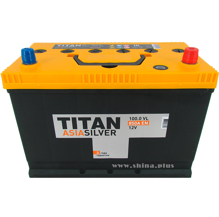 АКБ100Ah Titan Asia Silver (о.п+) 850A (EN) 12V нижнее крепление