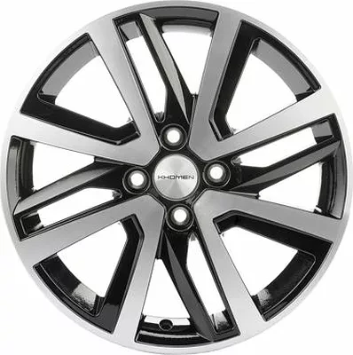 Диск R16 4x100 Khomen Wheels KHW1609 6,0J ET48 D54,1 (Rio1/Solaris1) Black-FP