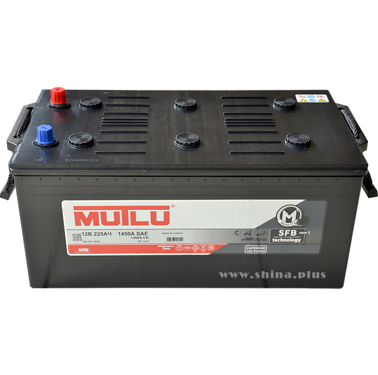 АКБ225Ah Mutlu (1D6.225.140.B) (о.п+) 1400A 12V черный корпус