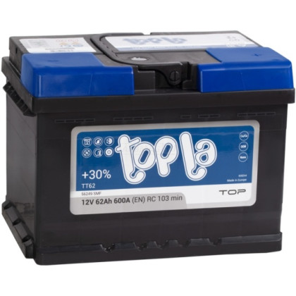 АКБ 62Ah Topla Top TT62 56249 SMF (118662) (о.п+) 600(EN) А12V низкий корпус АКБ 62Ah Topla Top TT62 56249 SMF (118662) (о.п+) 600(EN) А12V низкий корпус