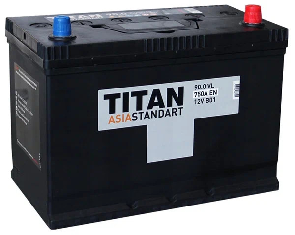 АКБ 90Ah Titan Asia Standart (о.п.+) 750А (EN) 12V (с нижним креплением)
