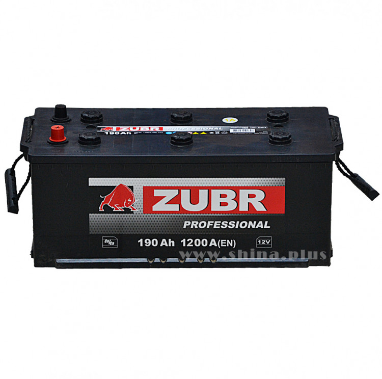 АКБ190Ah ZUBR Professional R+ но (+п.п) 1250А(EN) 12V