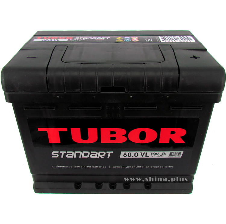 АКБ 60Ah Tubor Standart (о.п.+) 540А (EN) 12V