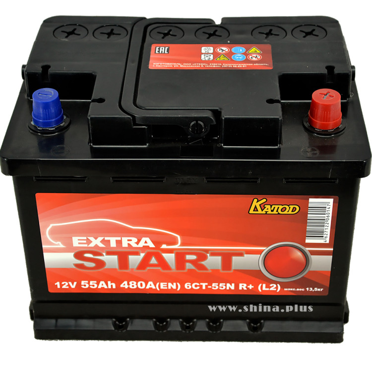 АКБ 55Ah Extra Start (о.п+) 480A (EN) 12V