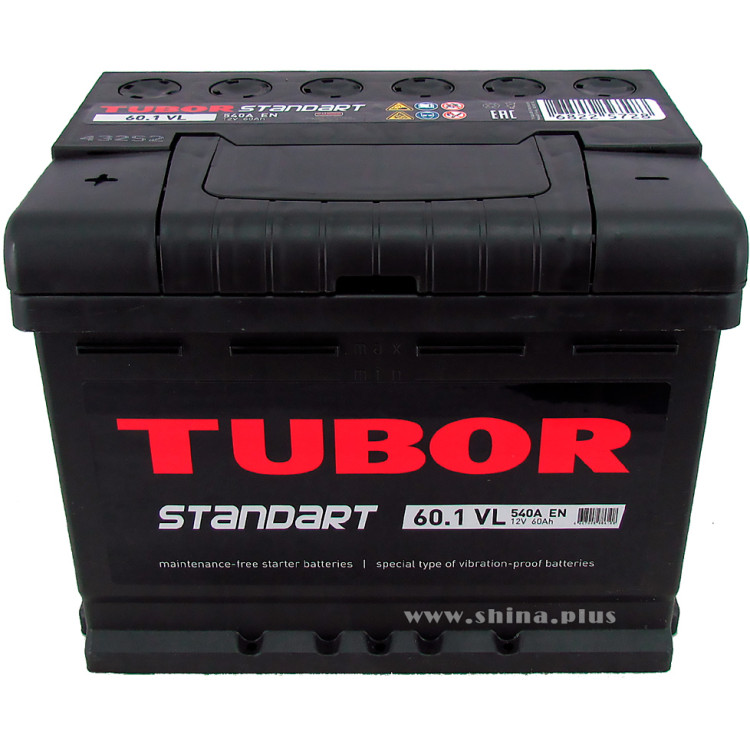 АКБ 60Ah Tubor Standart (+п.п) 540А (EN) 12V