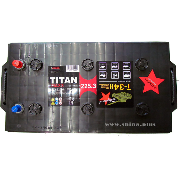 АКБ225Ah Titan Maxx (о.п+) 1450А (EN) 12V конус