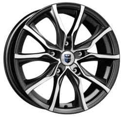 Диск R17 5x130 Твист (KC697) K&K 7,5J ET43 D71,6 алмаз черный