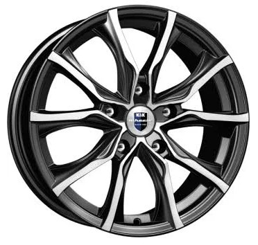 Диск R17 5x130 Твист (KC697) K&K 7,5J ET43 D71,6 алмаз черный