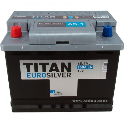 АКБ 65Ah Titan Eurosilver  (+п.п) 620А (EN) 12V
