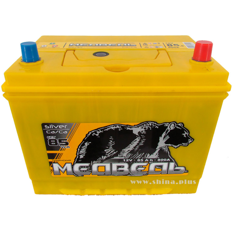 АКБ 85Ah Тюм. медведь желтый (110D26L) Азия 780A (EN) (о.п+) 12V №№