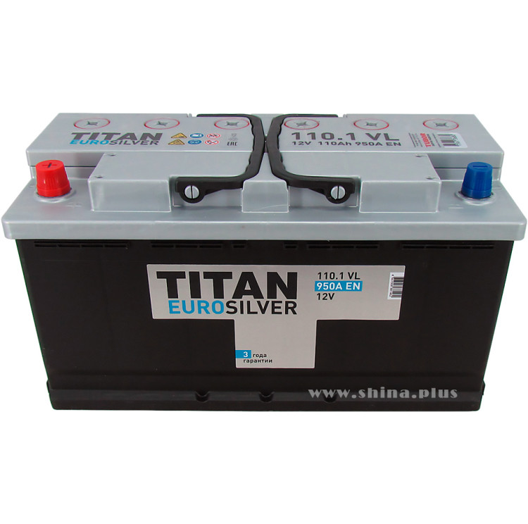 АКБ110Ah Titan Eurosilver (+п.п) 950A (EN) 12V (пробки)