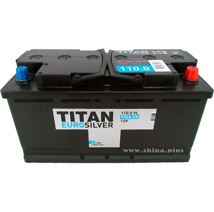 АКБ110Ah Titan Eurosilver (о.п+) 930A (EN) 12V (пробки)