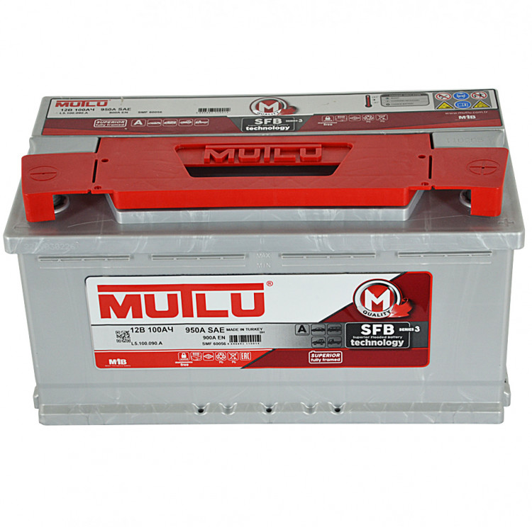 АКБ100Ah Mutlu (L5.100.090.A) (о.п+) 900А(EN) 12V