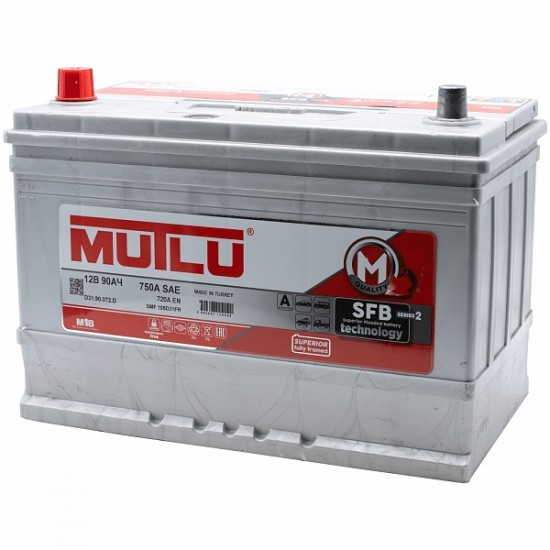 АКБ 90Ah Mutlu (D31.90.066.D) (+п.п) 660А(EN) 12V Азия
