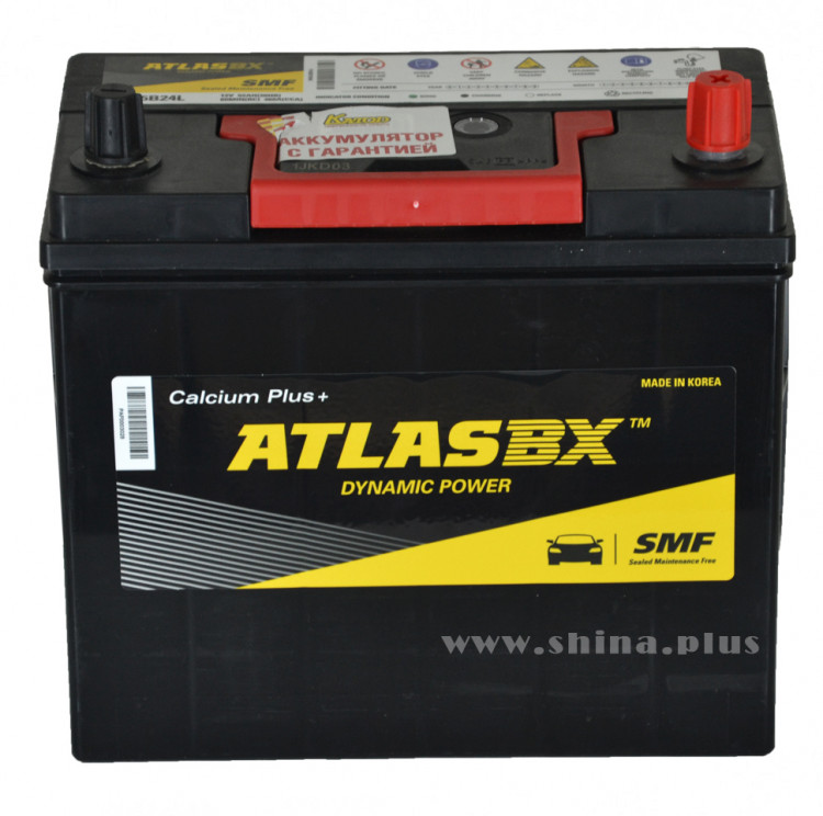 АКБ 52Ah Atlas Dynamic AX (SMF65B24L) (о.п+) 480А Азия 12V