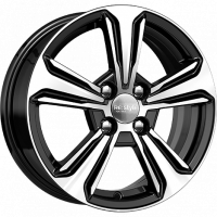 Диск R15 4x100 K&K KC777 6,0J ET46 D54,1 алмаз черный