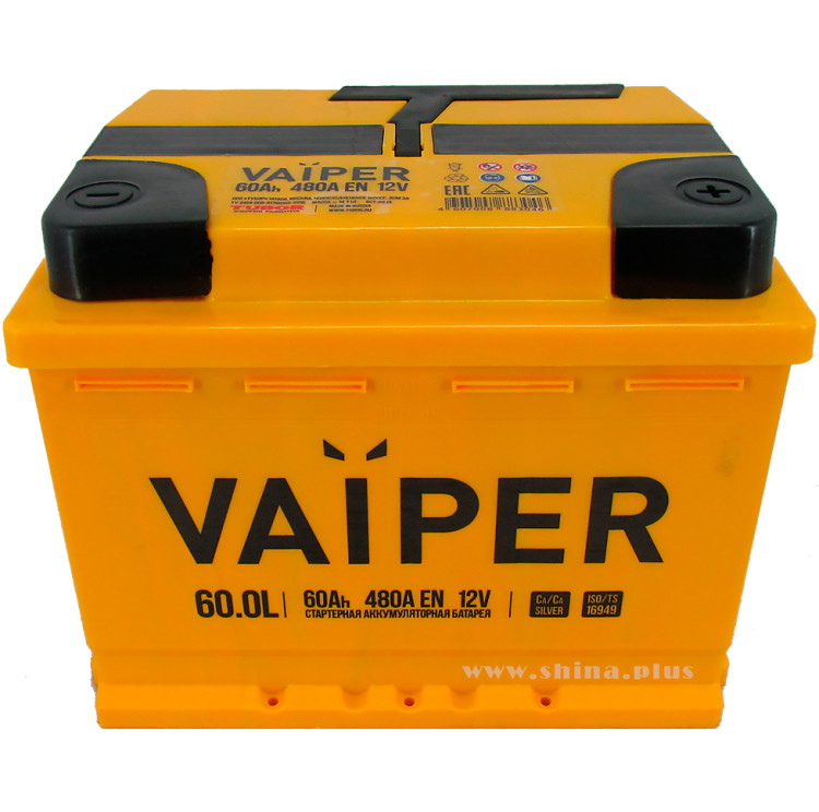 АКБ 60Ah Vaiper EFB+ (о.п+) 480A 12V