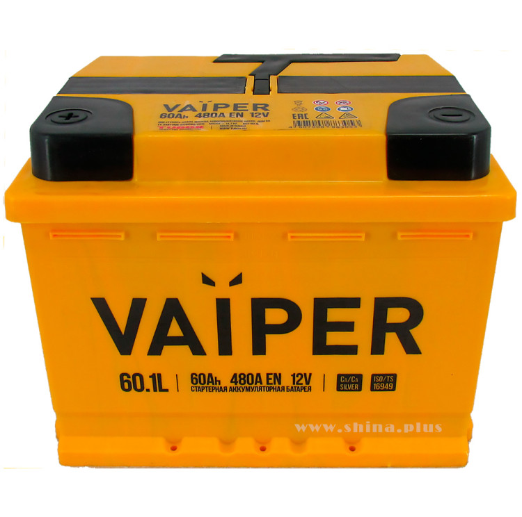 АКБ 60Ah Vaiper EFB+ (+п.п) 480А 12V