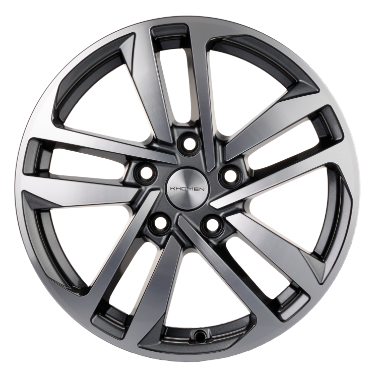 Диск R16 5x112 Khomen Wheels KHW1612 6,5J ET46 D57.1 (Octavia A7) Gray-FP ПИК