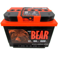 АКБ 66Ah Тюм. медведь оранжевый (+п.п) 600А(EN) 12V пробки