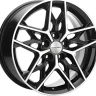 Диск R17 5x114,3 Khomen Wheels KHW1709 7,0J ET43,5 D67,1 Black-FP (Hyundai Tucson)