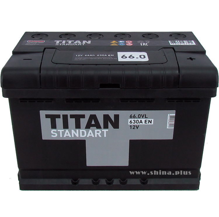 АКБ 66Ah Titan Standart (о.п+) 630А (EN) 12V