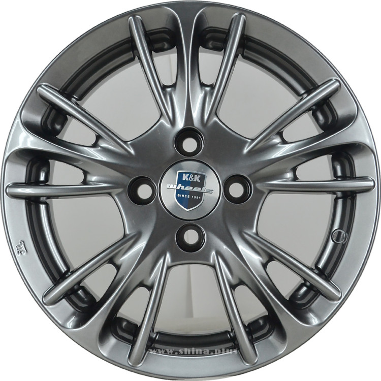 Диск R14  4x98 Мулен Руж КС467 K&K 5,5J ET35 D58,6 дарк платинум