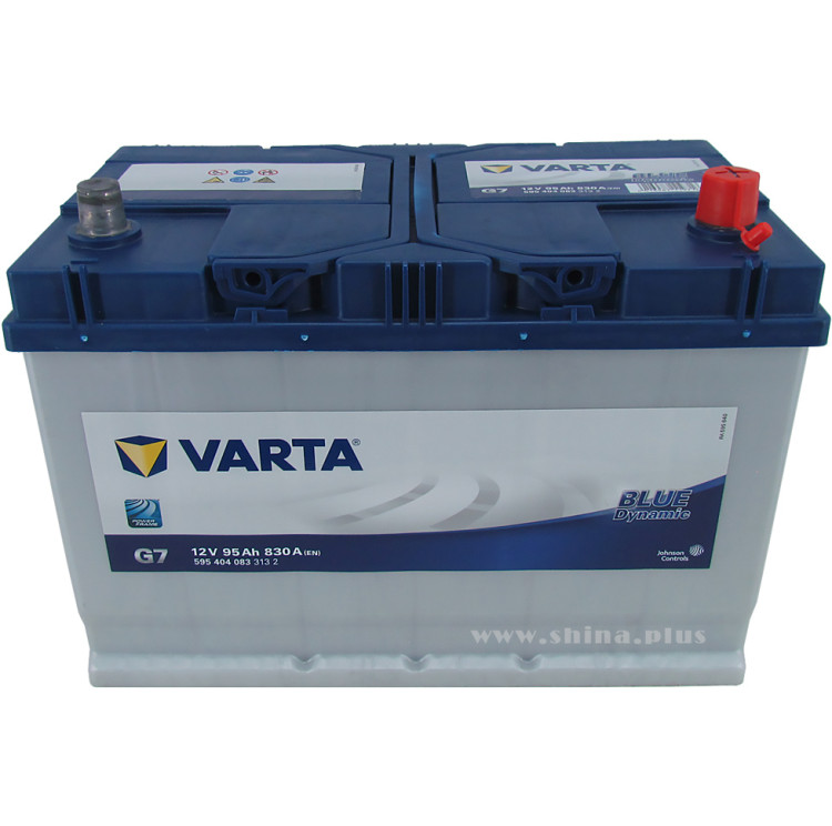 АКБ 95Ah Varta 595 404 083 Blue dynamic "G7" (о.п+) Азия 830A 12V